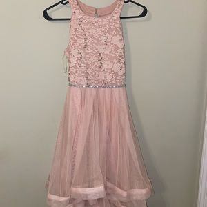 Girls Formal Sleevless Scoop-Neck Dress